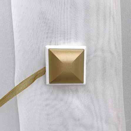 Магниты для штор и гардин Квадрат двусторонние набор 2 шт Бронзовый с белым (81-136) Киев