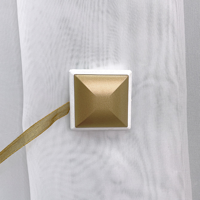 Магніти для штор і гардин Квадрат двосторонні набір 2 шт Бронзовий з білим (81-136) Київ - фото 4