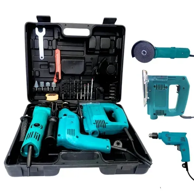 Набор инструментов 3в1 Дрель, Лобзик, Болгарка с набором сверл и бит Коломия - фото 3