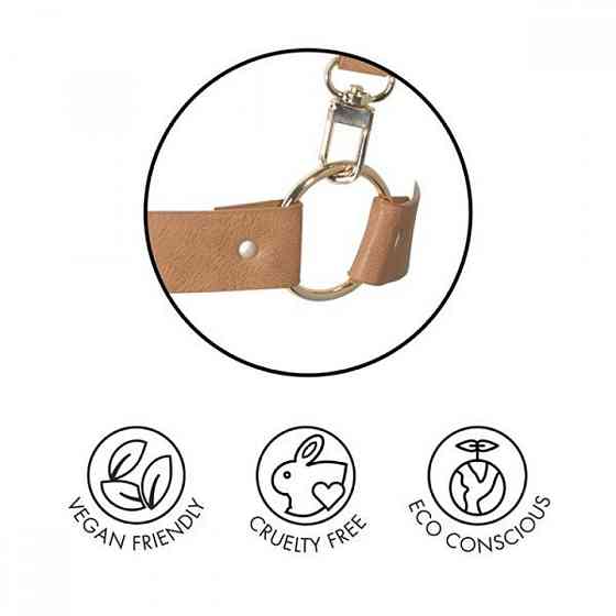 Пара браслетів на зап'ясті та палець Bijoux Indiscrets MAZE Hand Bracelet Harness Brown, екошкіра Sex Aura Київ