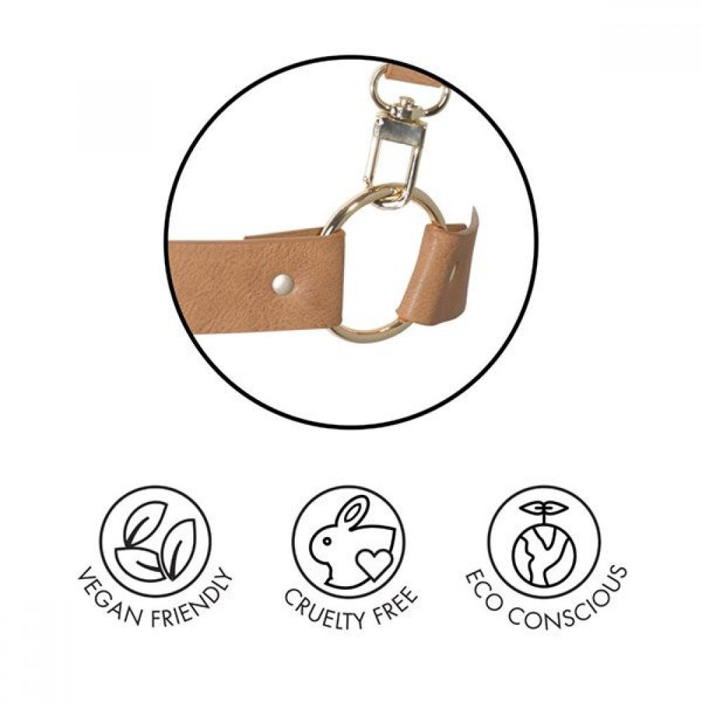 Пара браслетів на зап'ясті та палець Bijoux Indiscrets MAZE Hand Bracelet Harness Brown, екошкіра Sex Aura Київ - фото 3