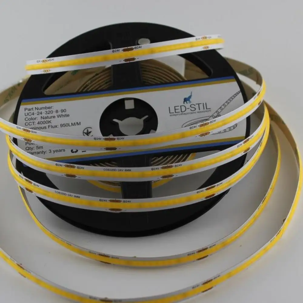 LED-STIL Світлодіодна стрічка LED-STIL 4000K 10 Вт/м COB 320 діодів IP33 24 Вольта 950 Lm нейтр Коломия - фото 7