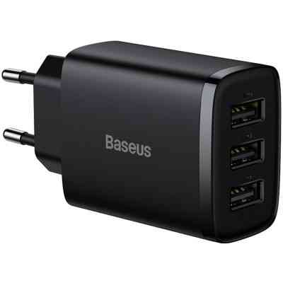 Зарядное устройство Baseus Compact Charger 3U Black (CCXJ020101) Винница