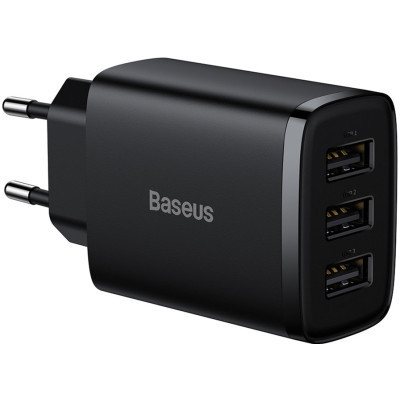 Зарядное устройство Baseus Compact Charger 3U Black (CCXJ020101) Винница - изображение 1