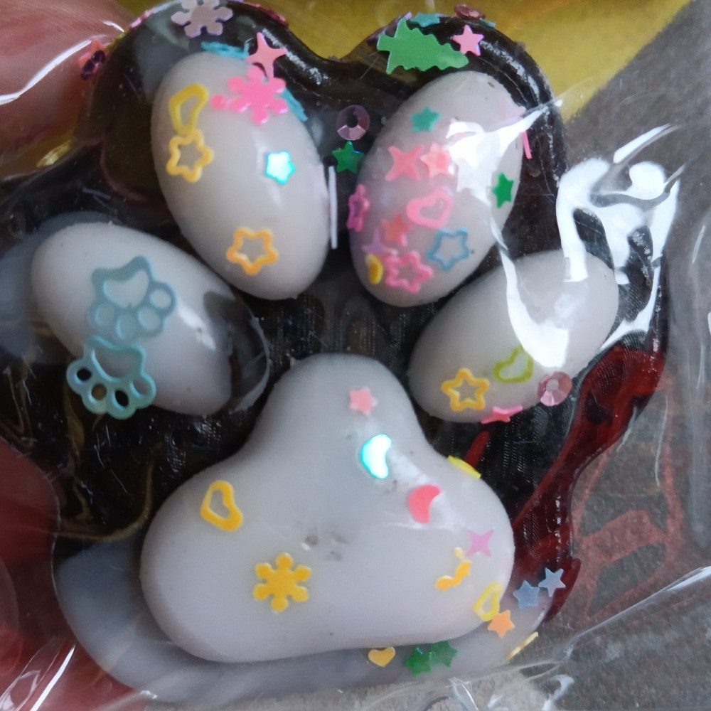 Лапки сквиш Игрушка антистресс лапка Табо черно белый Киев - изображение 2