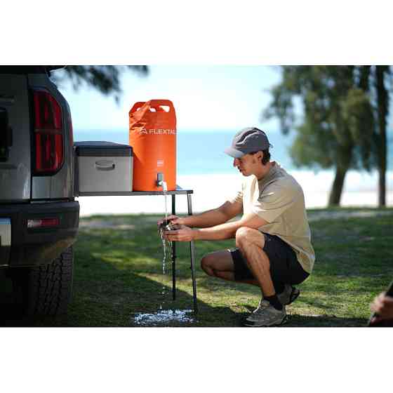 Душ із ємністю для води та насосом Flextail Tiny Shower Bucket 20 л Жовтогарячий Вінниця