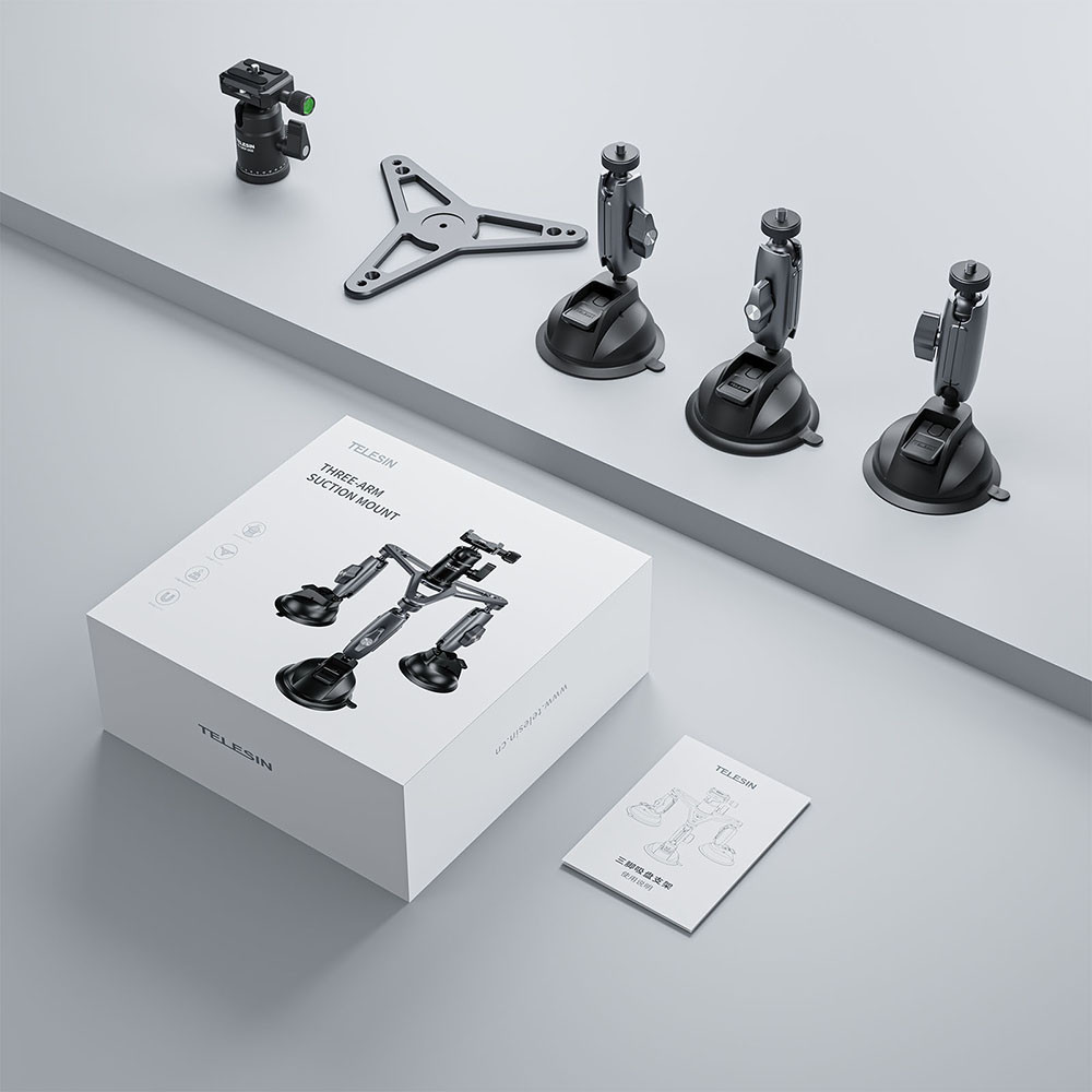Присоска для камеры усиленная тройная Telesin TE-TSB-001 Киев - изображение 5