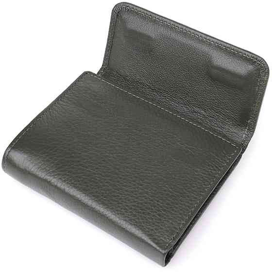 Жіночий гаманець середнього розміру із натуральної шкіри ST Leather 23074 Зелений Київ