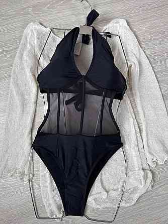 Купальник суцільний з сіточкою та регульованим ліфом Чорний S Харків