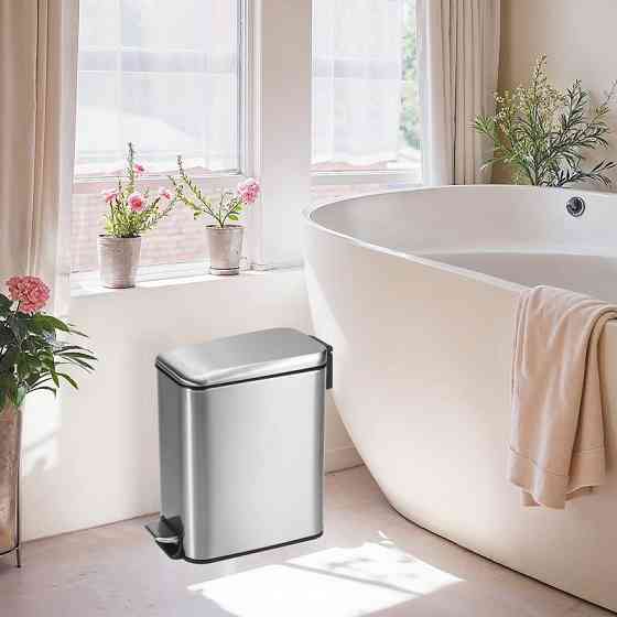 Прямоугольное мусорное ведро с плавным закрытием Mixxus Diverse-TC0312 12л цвет нержавейка Харьков