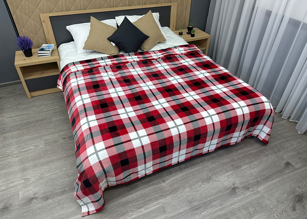 Плед-покривало Decorator WellSoft 150х210 см Клітинка Різнобарвний (87-274) Київ - фото 3