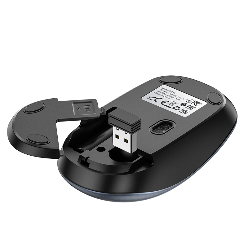 Маніпулятор миша BOROFONE BG13 Winner 2.4G business wireless mouse Black Metal Gray Одеса - фото 7