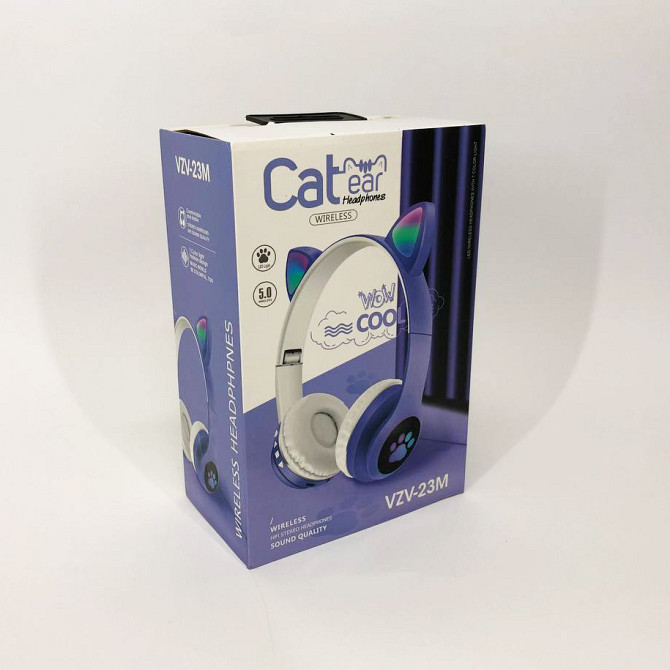 Беспроводные наушники кошечка Cat VZV 23M, Комфортные наушники с кошачьими ушками QJ-21 Львов - изображение 1