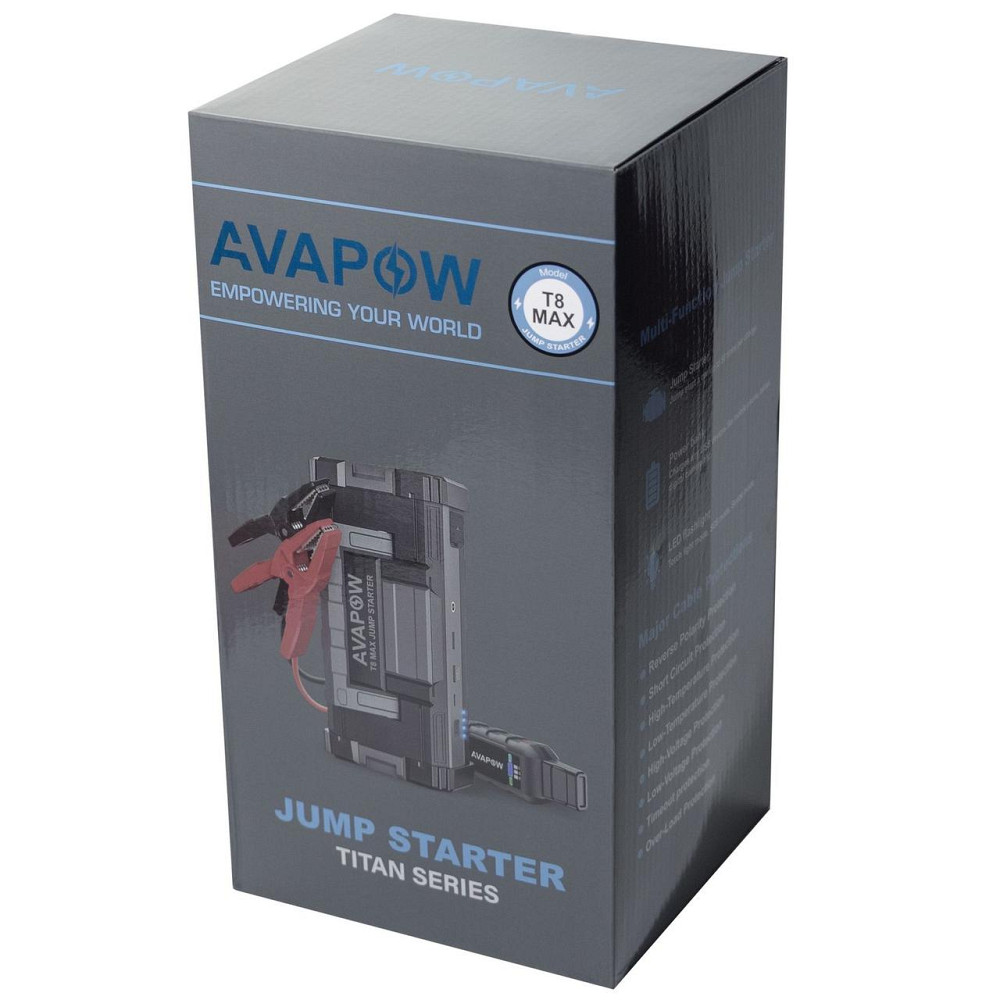 Пусковий пристрій Jump Starter для авто AVAPOW A68/T8 MAX (6000A) 88,80Wh/24000mAh Київ - фото 12