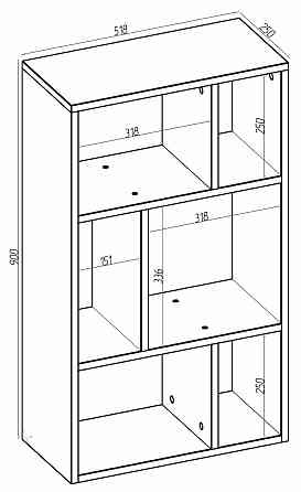 Полка приставная Т-10, Дуб Конкордия, 518/250/900 Львов