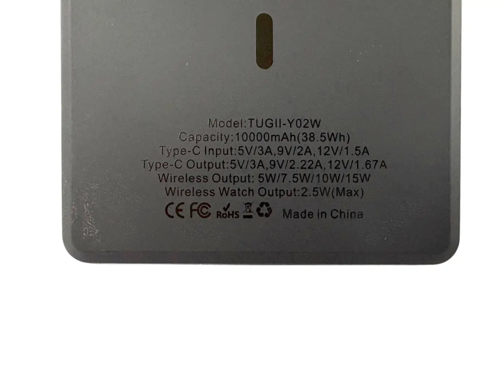 Power Bank TUGII Y02W 10000 мАг, PD 20Вт, QC 22.5Вт, MagSafe, 3 в 1, швидка зарядка Одеса - фото 10