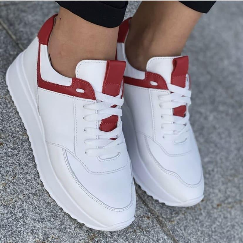 EMELI Кросівки жіночі EMELI 701/8 білий/червоний (весна-осінь, шкіра натуральна) (4128) лише 40 Коломия - фото 3