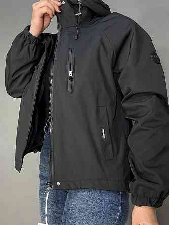 Куртка женская YZY 30128 ветровка оверсайз с капюшоном на подкладке one size, черный, one size Киев