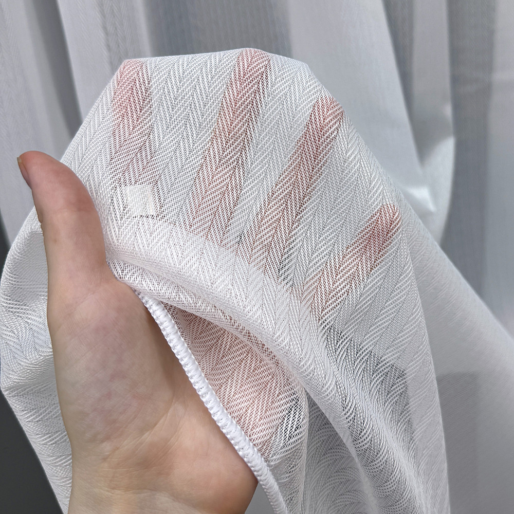 Тюль жакард "Ялинка", Туреччина колір білий 1737т Київ - фото 1