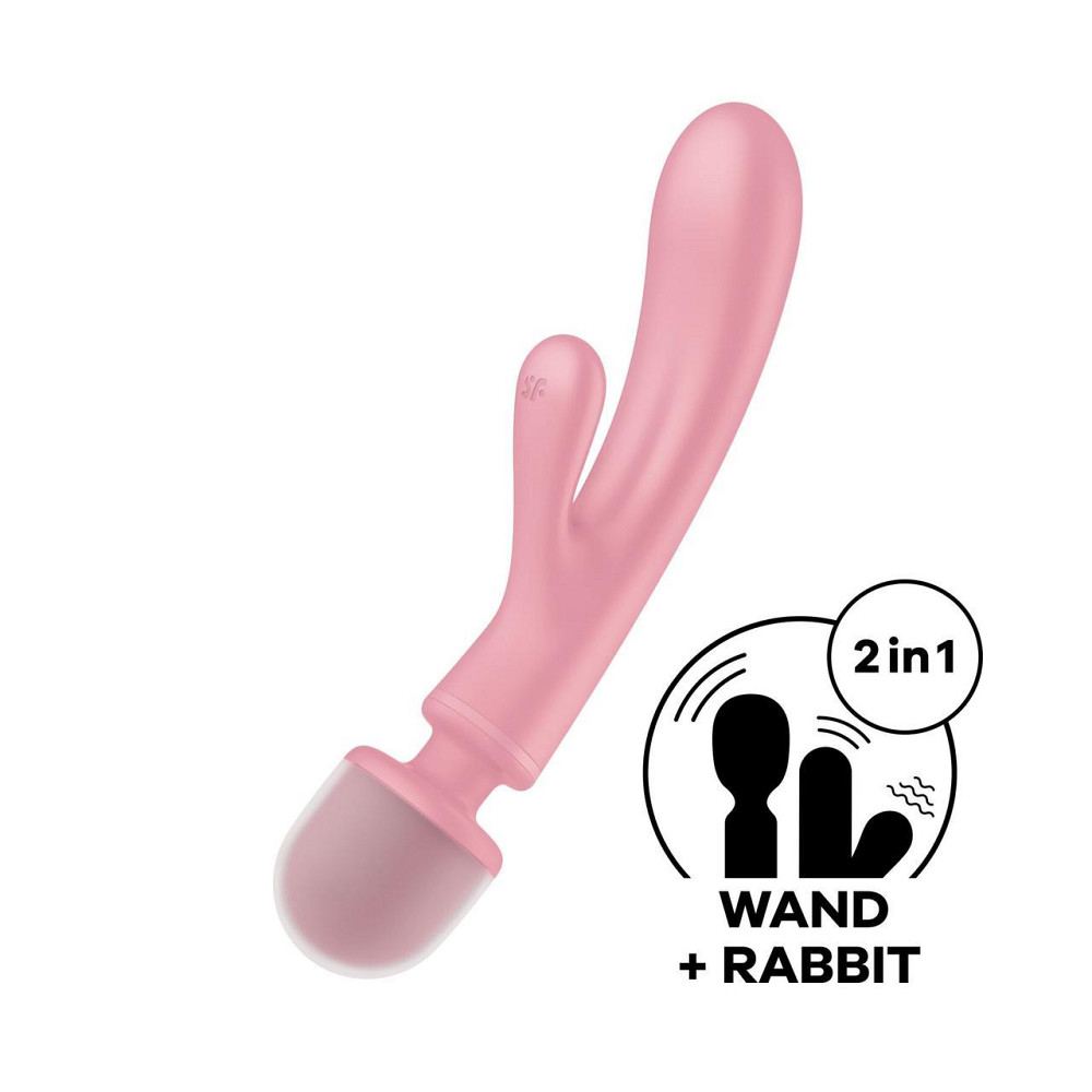 Вібратор-кролик з вібромасажером Satisfyer Triple Lover Pink, 3 мотори Sex Aura Київ - фото 1
