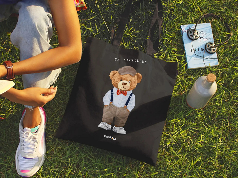 Екошопер BookOpt ВК4057 Teddy Bear (Be Excellent) чорний Луцк - изображение 8