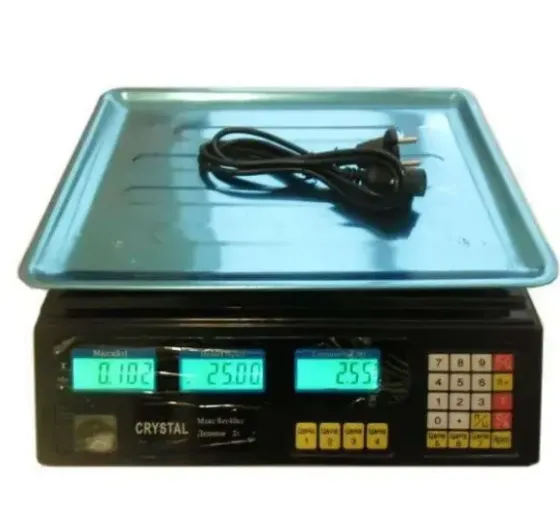 Торговые электровесы со счетчиком цены Crystal CR 50 kg 6v (2gm) Коломыя