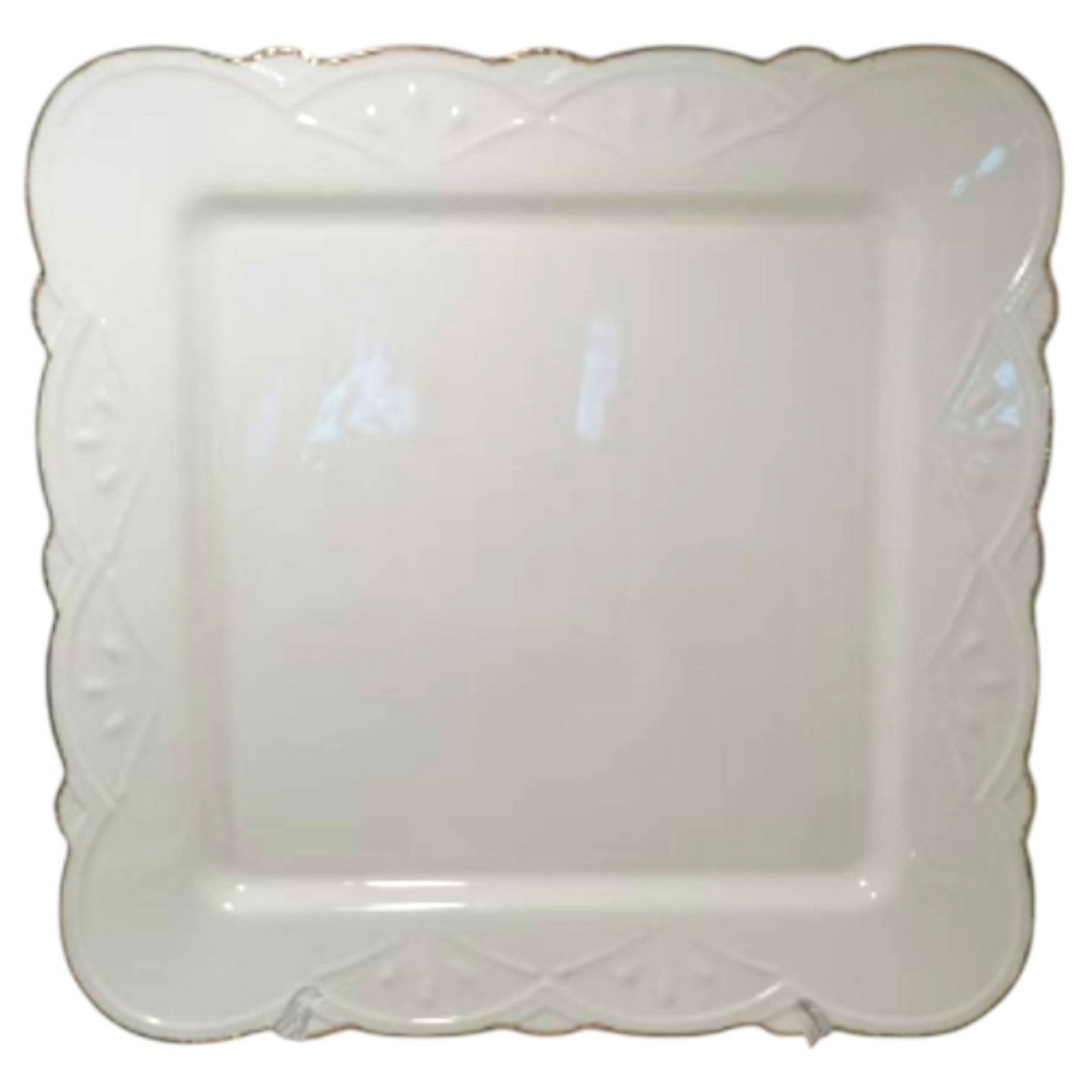 Тарелка квадратная 25 (см) фарфоровая плоская сервировочное блюдо для подачи horeca Белый 120-YH-HG002 Киев - изображение 1