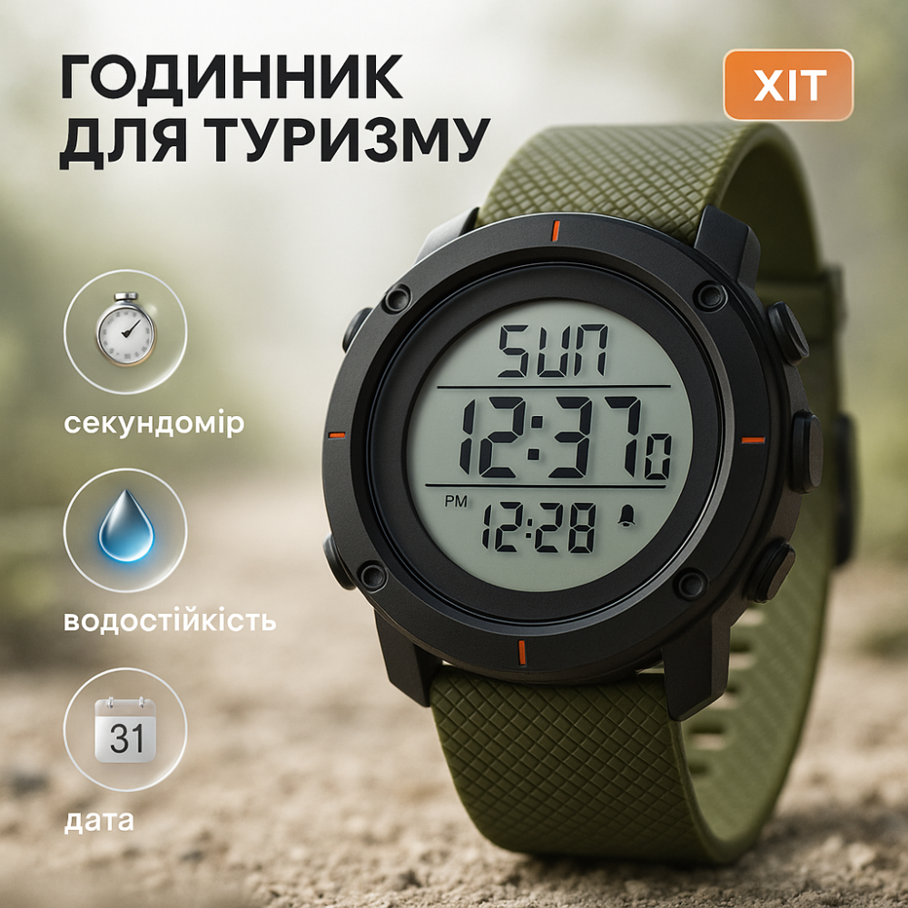 Часы спортивные армейские SKMEI, Электронные наручные часы мужские тактические для путешествий MX-20 Львов - изображение 16