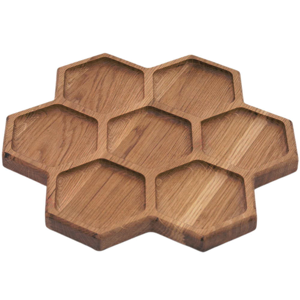 Дерев'яна тарілка менажниця з натурального дерева, закусочна тарілка діаметр 30 см Кам'янець-Подільський - фото 4