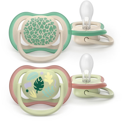 Пустышка Philips AVENT Ultra Air 6-18 місяців 2 шт зелено-бежева (SCF087/17) Винница - изображение 1