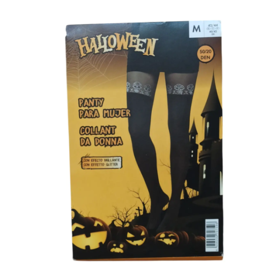 Колготки на Хелловін з черепами 20-50 den М чорно-білий Київ