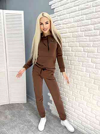 Теплий спортивний костюм "Whisper" оптом  Норма 46-48, Шоколадний Київ