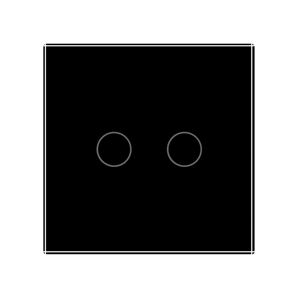 LIVOLO Безшумний сенсорний прохідний/перехресний вимикач 2 сенсори Livolo чорний скло (VL-C702S Коломия - фото 4