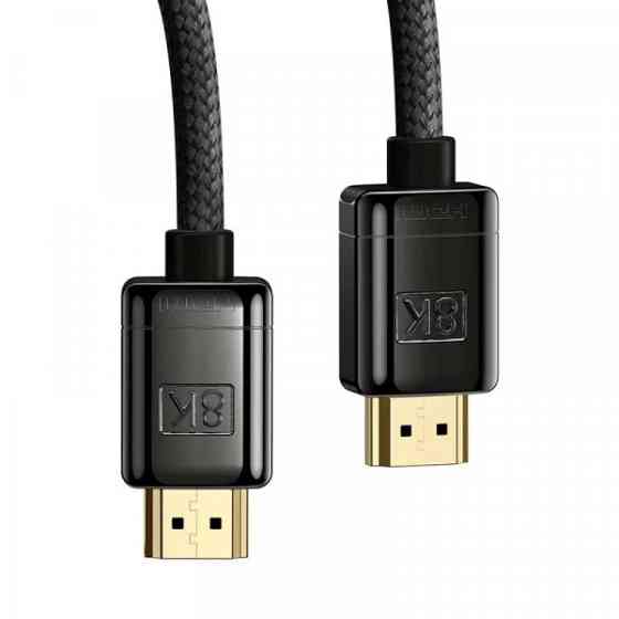 Кабель HDMI M - M, 2m, V2.1 8K, High Definition Series (Zinc alloy) WKGQ000101 Baseus Чорний (WKGQ000101) Київ