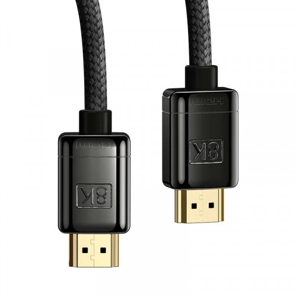Кабель HDMI M - M, 2m, V2.1 8K, High Definition Series (Zinc alloy) WKGQ000101 Baseus Чорний (WKGQ000101) Київ - фото 3