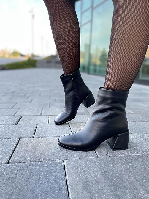 SANTINI Черевики жіночі SANTINI чорні натуральна шкіра висота 14см каблук 6см (974942-11) Коломия - фото 9