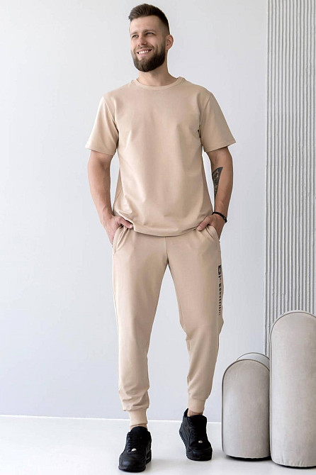 Штани джогери чоловічі TotalFit EM1 L, Молочний Київ - фото 1