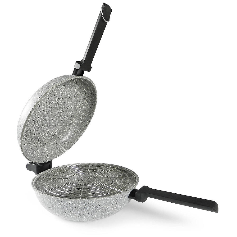 Сковорода двойная Flonal Dura Induction Rocky Twins 28 см с решеткой (RKIWP2830) Вінниця - фото 8