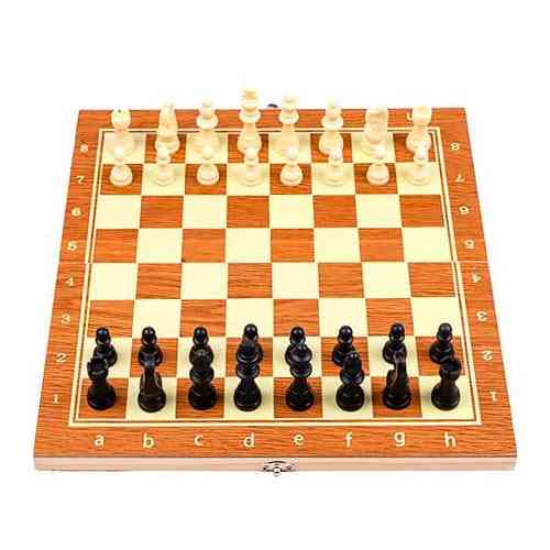 Настільна гра 3в1 шахи, шашки, нарди, 34x34см, дерево Вінниця