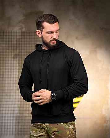 Милитари  Худи Король Посадки black РП7402 Одесса