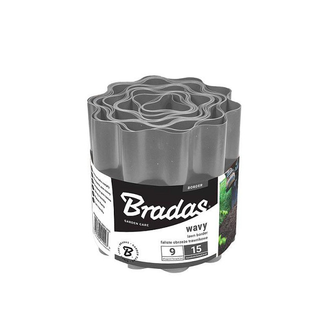 Бордюр волнистый 10см 9м серый Bradas, Польша Киев - photo 1