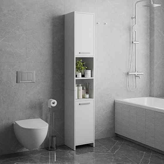 Пенал для зберігання VAYS M-55, вузька шафа з полицями, ЛДСП, 30×29×190 см – для ванної, дитячої, кабінету, дому Львів