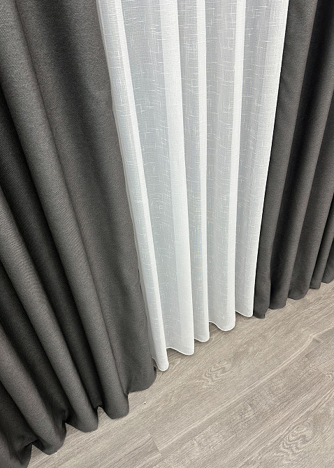 Премиальная ткань рогожка для штор 