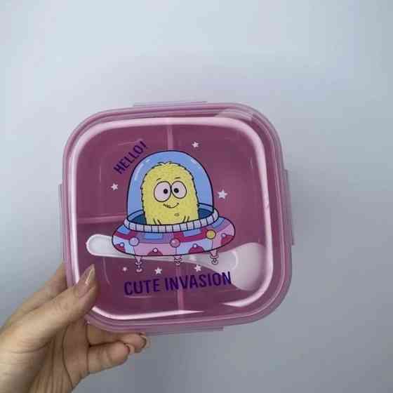 Детский ланч бокс на 3 секции с ложкой НЛО 500мл Винница