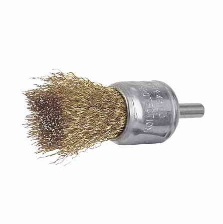 Конічна дротяна щітка Ø25 мм хвостовик Ø6 мм (латунированная) SIGMA (9017021) Рівне