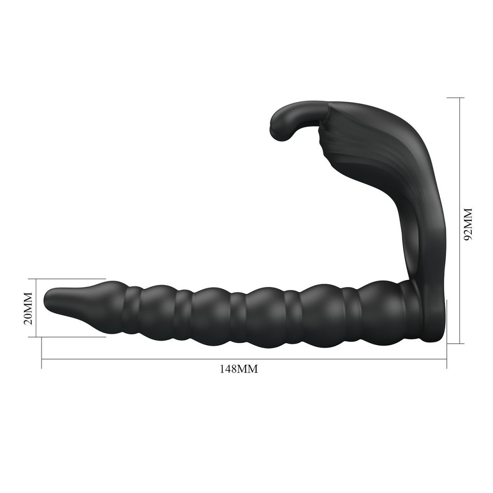 Насадка на член для двойного проникновения - Pretty Love Blackney Vibrating Enhacer Black Sex Aura Киев - изображение 8