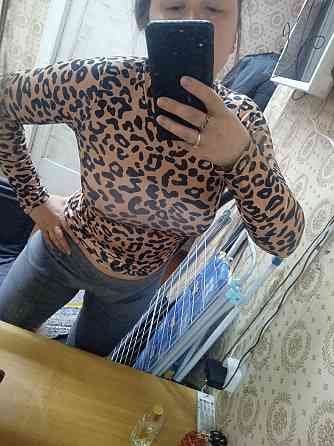 Водолазка женская тонкая с длинным рукавом леопардовый Киев