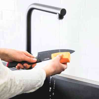 Набор ножей Tefal Fresh Kitchen, дерев'яна колода, 5шт, нержавіюча сталь, чорний (K122S504) Винница