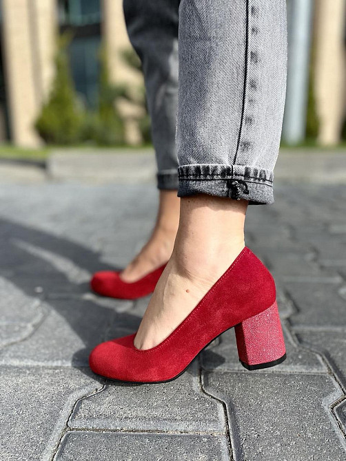 Nivelle Туфлі жіночі NIVELLE червоні замша натуральна каблук 6 см (1529/6030-6045) Коломия - фото 8