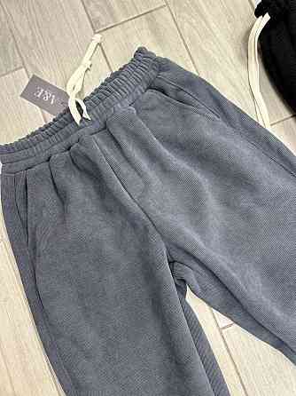 Чоловічі базові теплі штани з вельвету на флісі Графіт, 46 Одеса